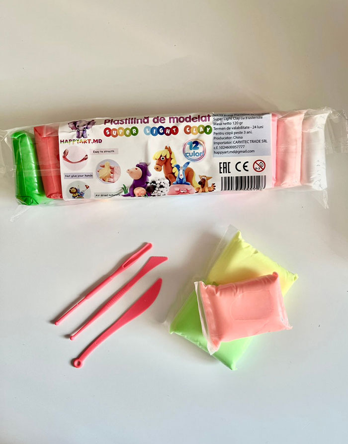 Plastilina de modelat Happyart 12 culori