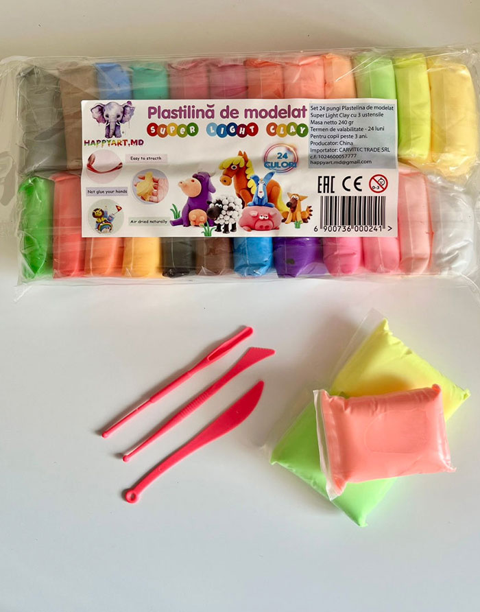 Plastilina de modelat Happyart 24 culori
