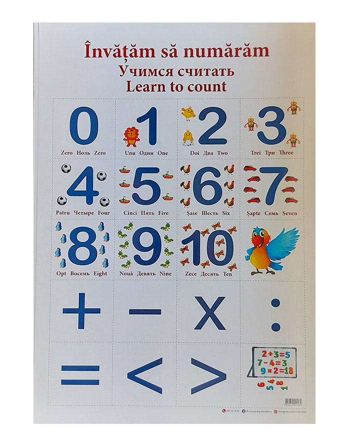 Poster - Invatam sa numaram 640x470mm