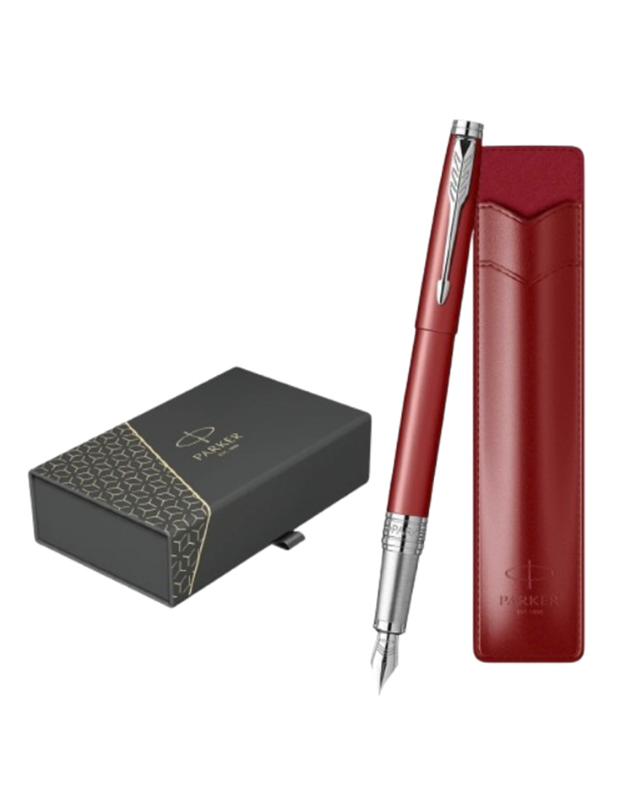 Stilou Aster + Caseta cadou cu etui  - ROSU CT