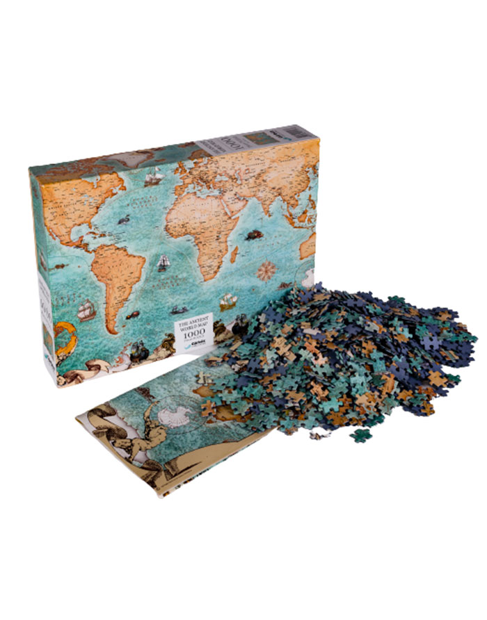 Puzzle ANTIC glob harta lumii 1000pcs
