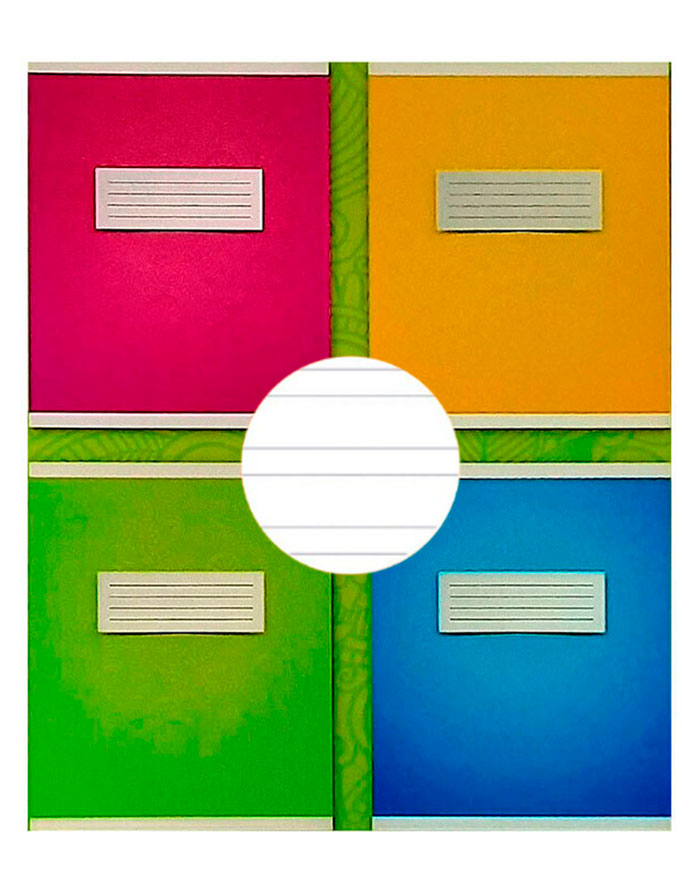 Caiet A5 12file  linii ingusta  colorate