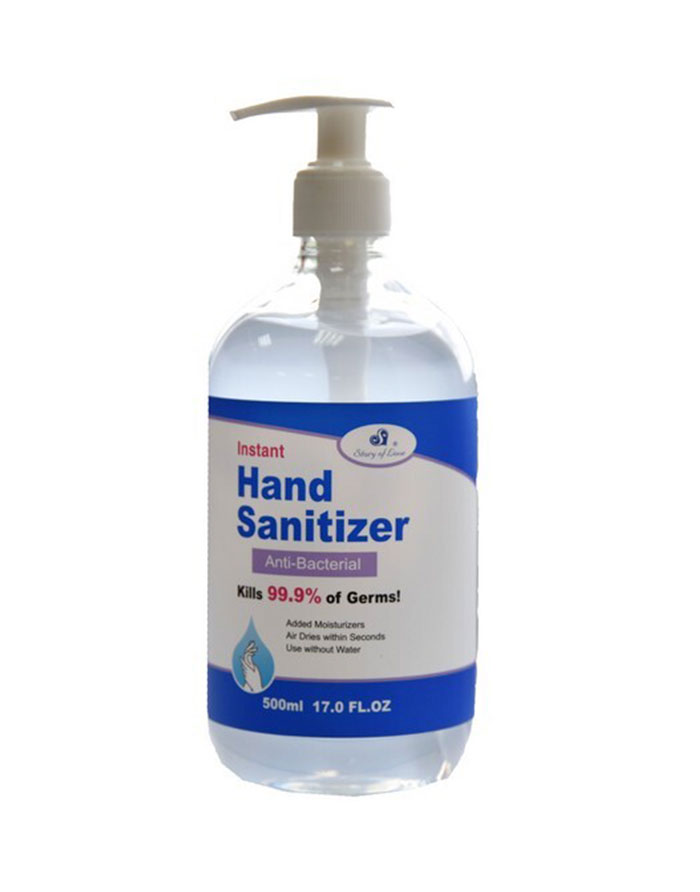 Sanitizer  Story of Love  500ml  Alcool 75%/Glycerina/Apa  Gel  Cu pompa