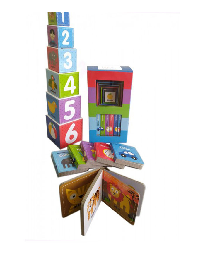 Set educativ 6 carti + 6 cuburi