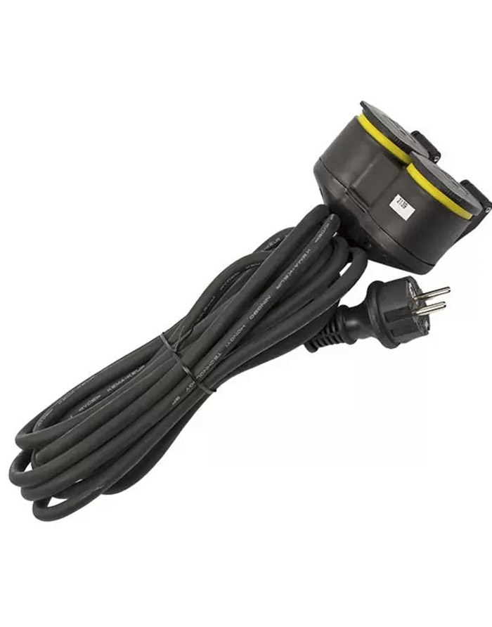Prelungitor 3х1 5mm 5m cu impamantare  2 prize  IP44 Profmet