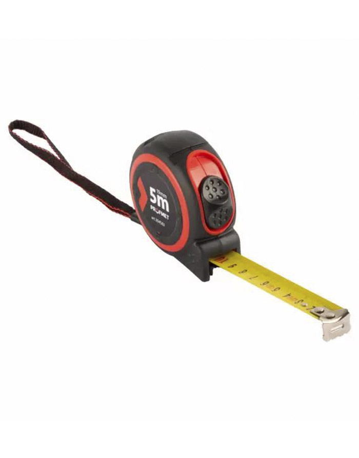 Ruletă 5m x 19mm cu buton de fixare  PROFMET