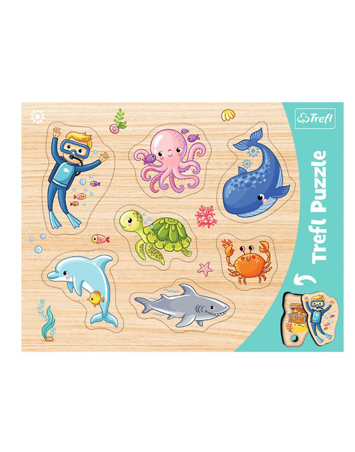 Puzzle în ramă „Animale acvatice” Trefl