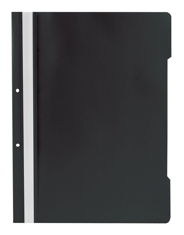 Dosar plastic sina A4  GLOBOX  extra negru  perforat