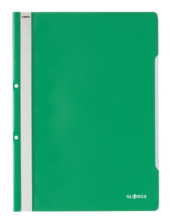 Dosar plastic sina A4  GLOBOX  extra verde  perforat