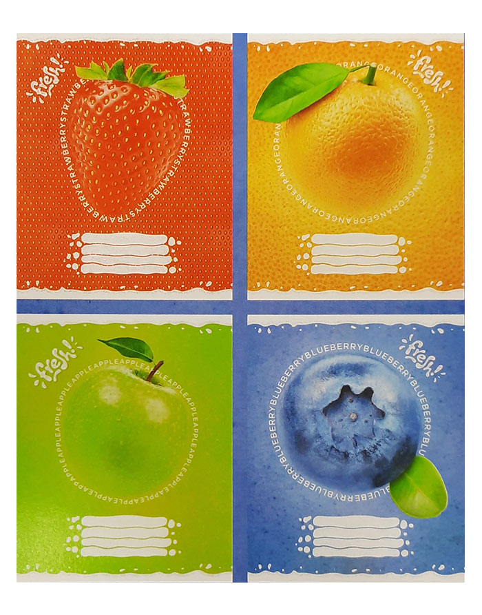 Caiet A5 36file  patratele Fructe