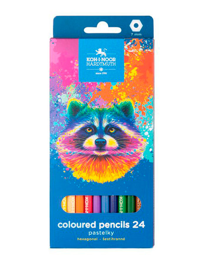 Creioane colorate KOH-I-NOOR  RACOON  24cul