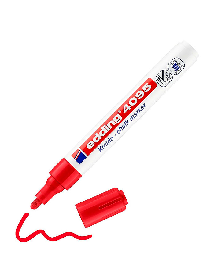 Markere p/u Tabla Sticla Edding  Rosu  e-90/01