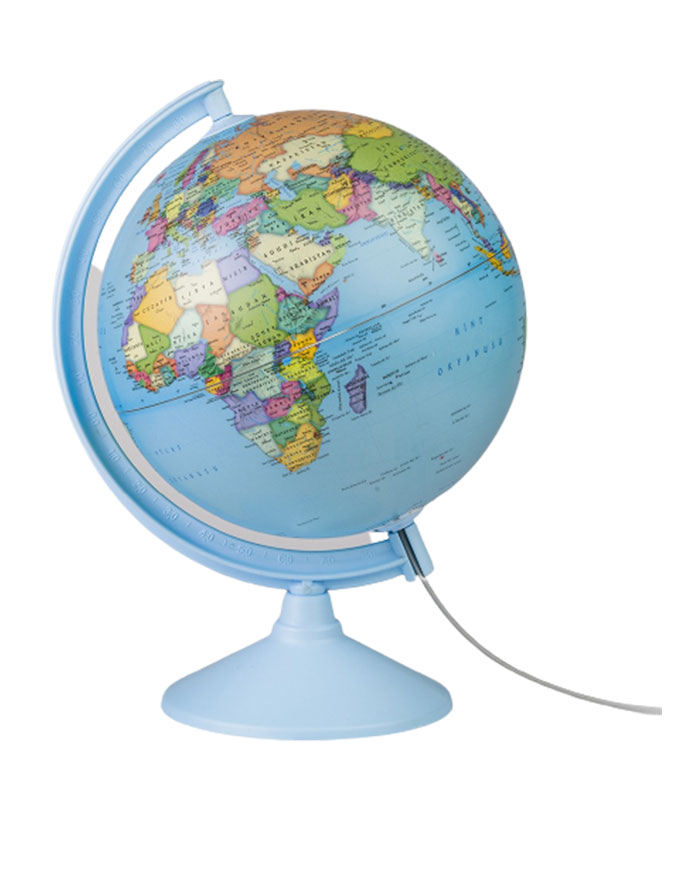 Glob pamintesc  harta POLITICA  30cm  cu iluminare GURBUZ  RU