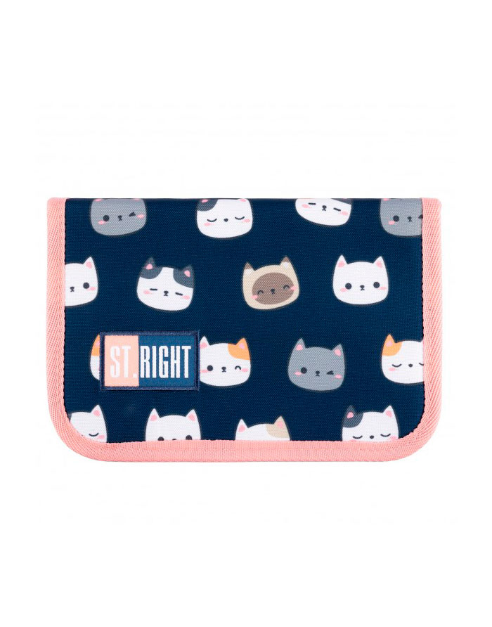 Penar cu 1 Fermoar si 2 Extensii  Neechipat  St.Right - Cute Kitties PC03  20.5x14x3.5 cm