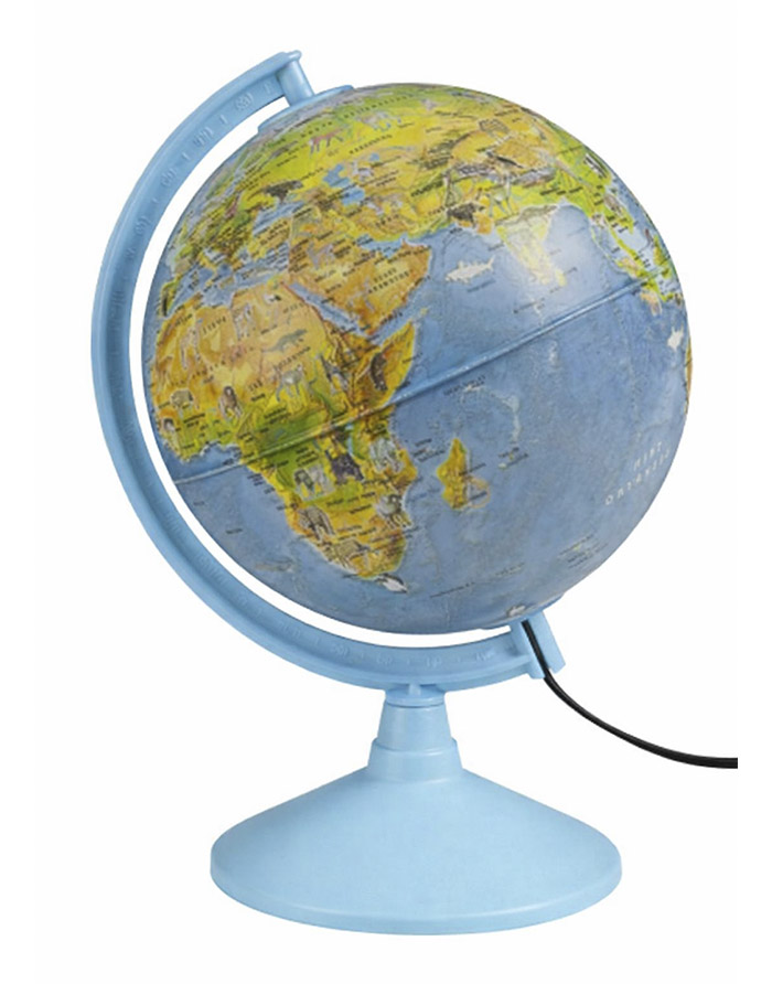 Glob pamintesc  ANIMALE cu iluminare  20cm  RO