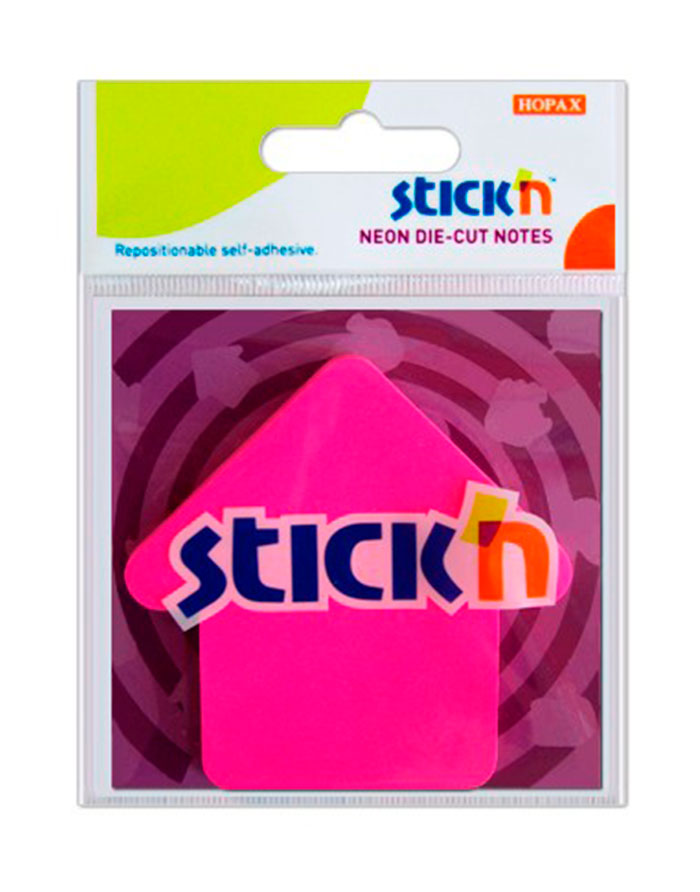 Hirtie p/u notite  STICKn  sageata   70x70  50file neon