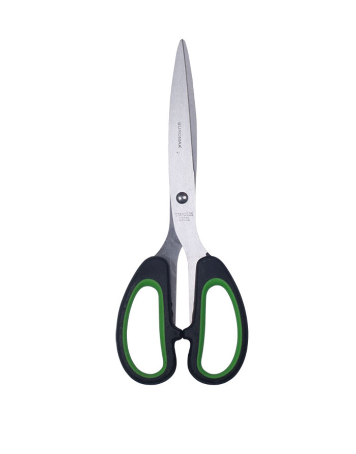 Foarfecă  JOBMAX  163 mm  cu inserții sure din cauciuc  verde