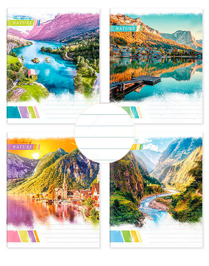 Caiet A5 48file  linii Natura