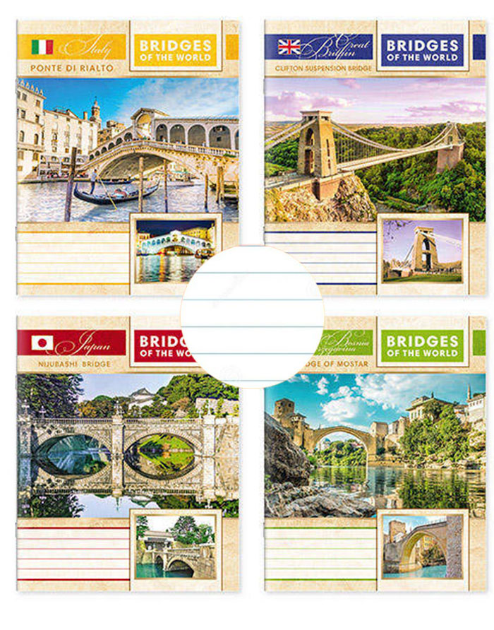 Caiet A5 48file  linie  Poduri Arhitecturale