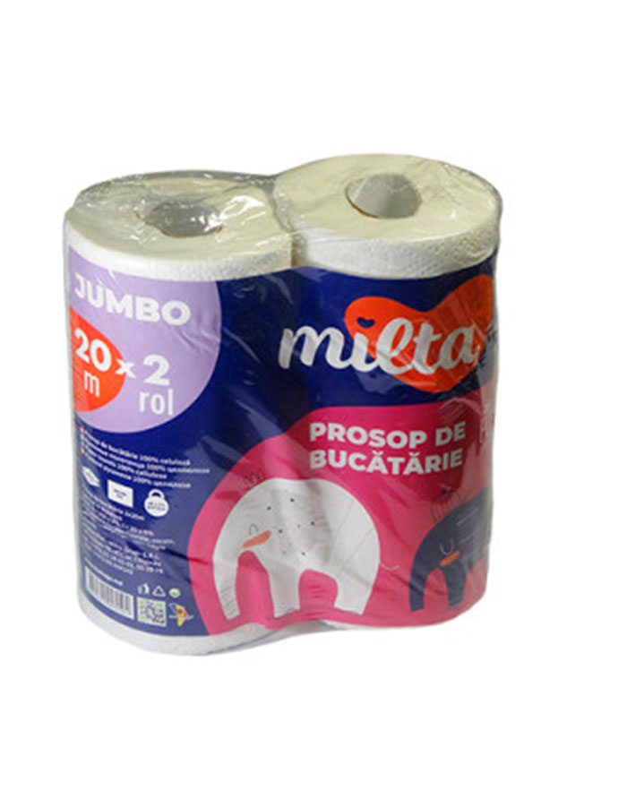 Prosop de bucatarie MILTA  jumbo 40m x 2 rol