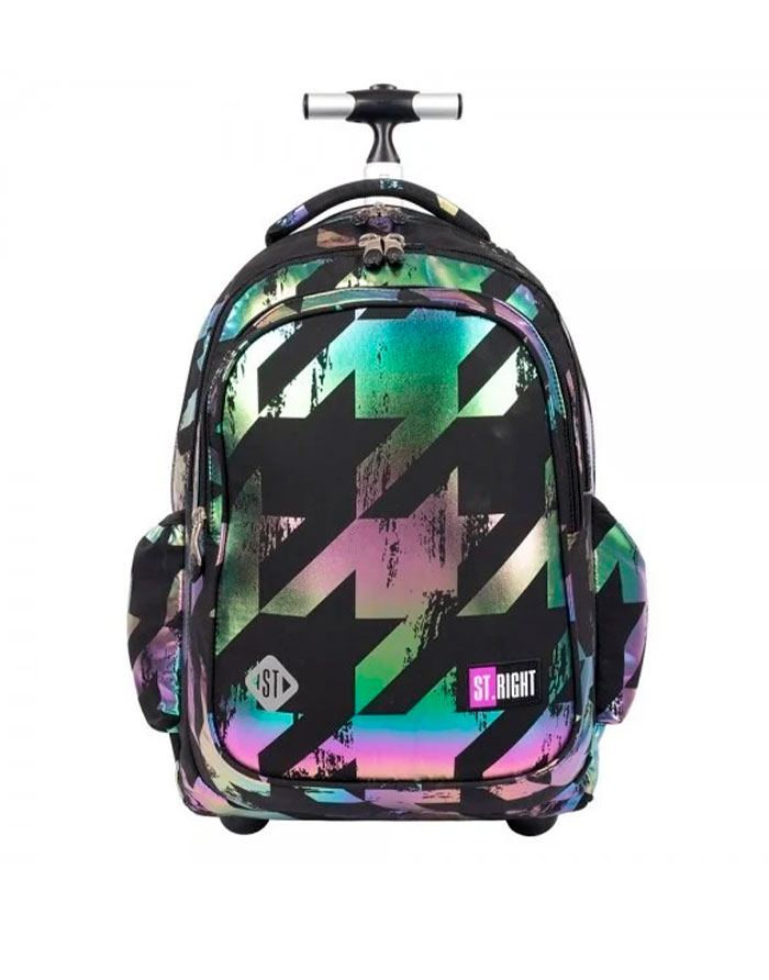 Ghiozdan Troler  St.Right  Roti Silicon  Impermeabil  Colectia Holo Impression  TB01  44x32x25cm