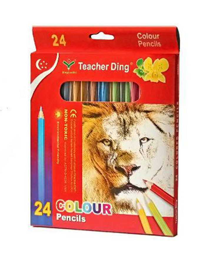 Creioane colorate Teacher Ding  24cul