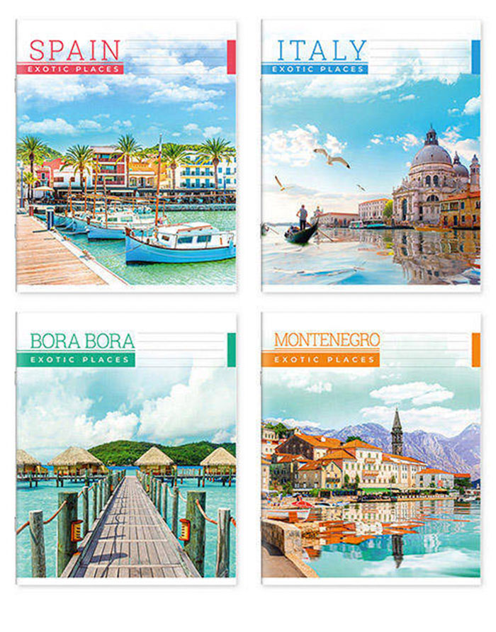 Caiet A5 60file  patratele  Peisaje exotice