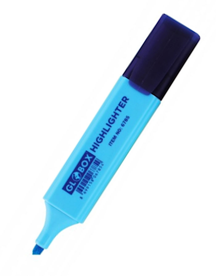 Marker evidentiator albastru Globox
