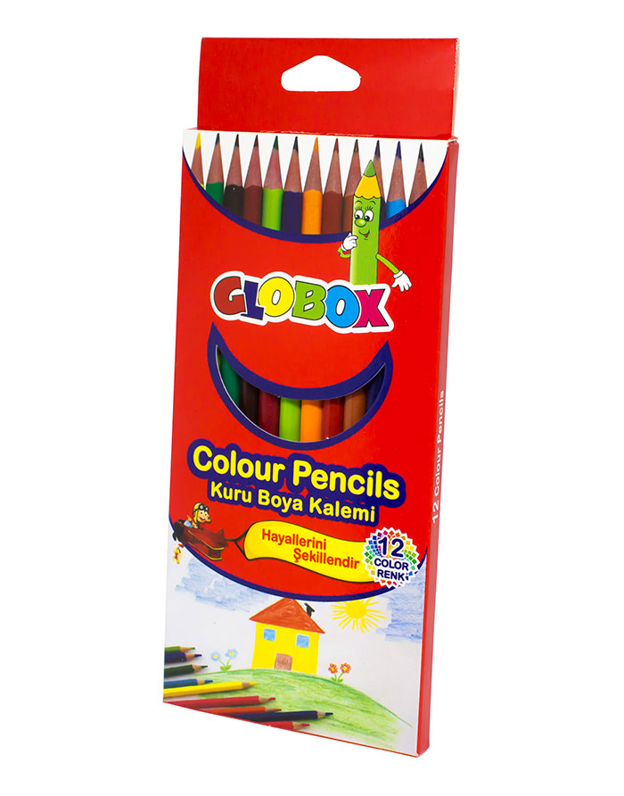 Creioane colorate GLOBOX  12cul