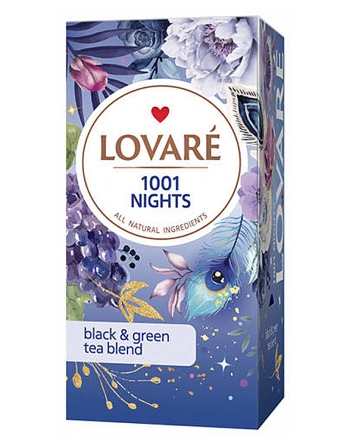Ceai Lovare 1001 Nights - 24 de pachete de ceai negru ceylon și ceai verde