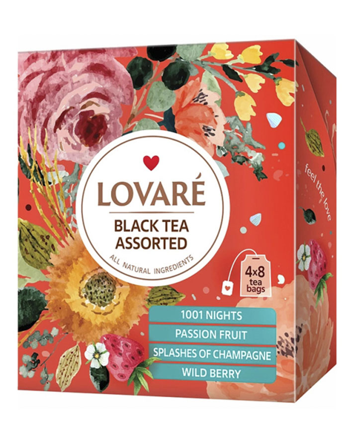 Ceai Lovare Black Assorted - 32 de pachete de ceai negru asortat