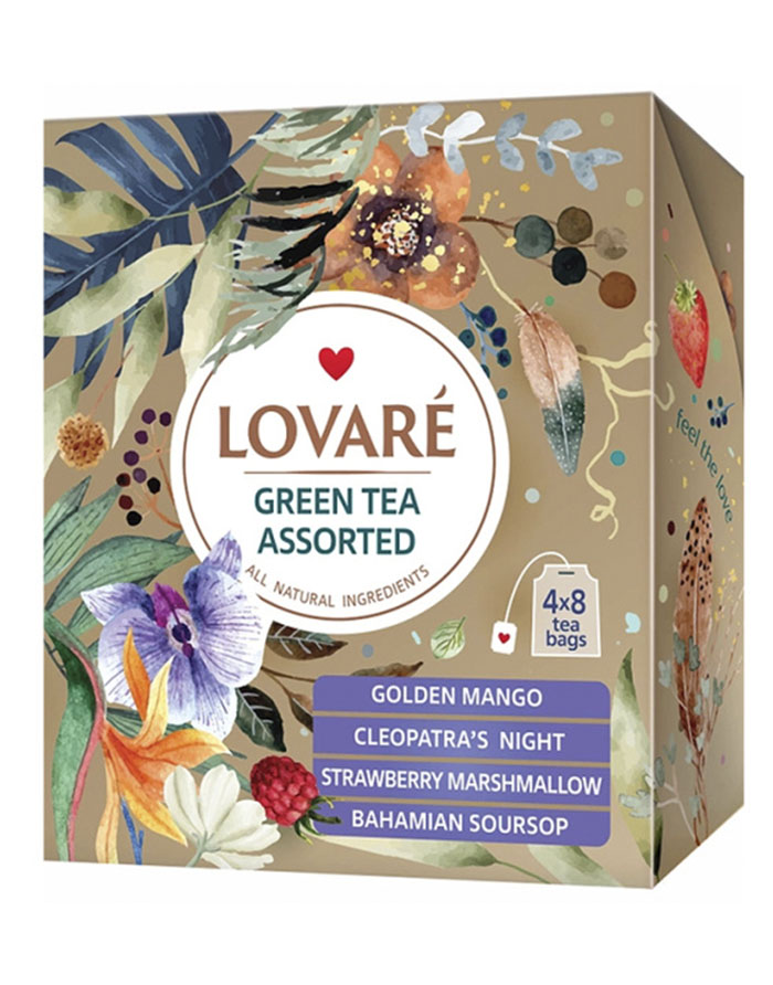 Ceai Lovare Green Assorted - 32 de pachete de ceai verde asortat