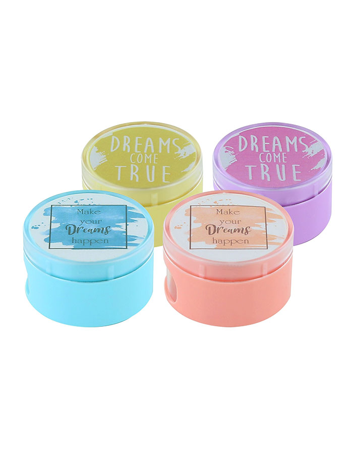 Ascutitoare Quotes Pastell  2 lame cu container