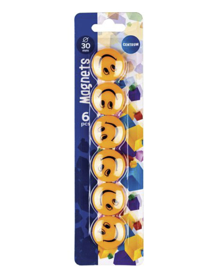 Magneti  „SMILE”  diametru 30 mm  6 bucăți.