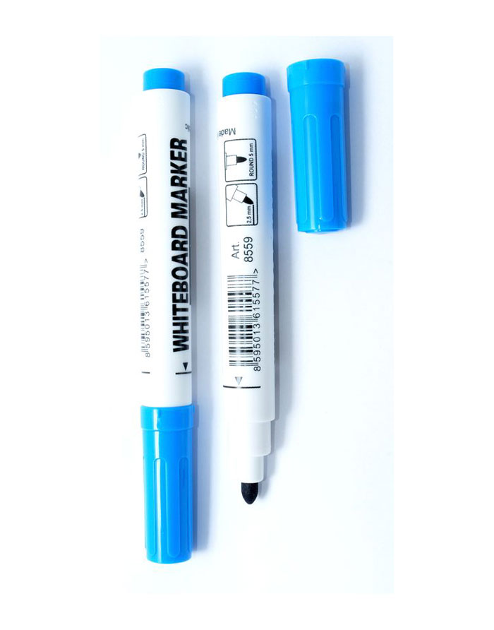 Marker whiteboard albastru deschis Centropen  virf rotund 2.5mm