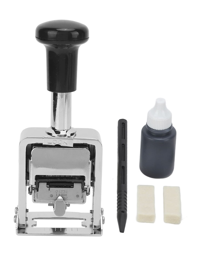 Stampila Mini Dater Spree din metal  5 mm cu 6 cifre  albastru