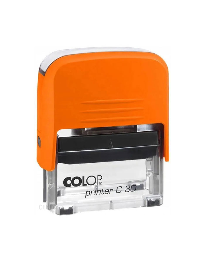 Suport ștampilă Colop Printer C30 portotaliu pernuta albastra