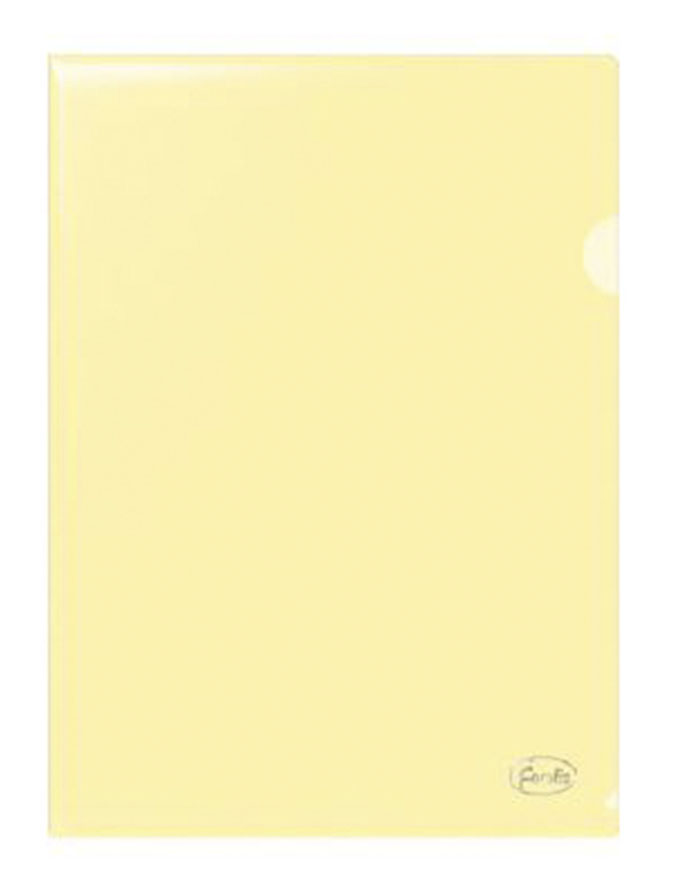 Dosar colț A4 FOROFIS  tip L  0 115 mm (transparent galben)  PP.
