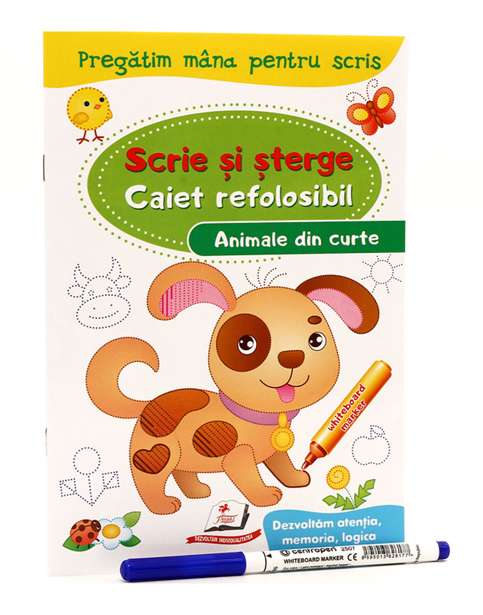 Caiet refolosibil scrie si sterge    ANIMALE DIN CURTE