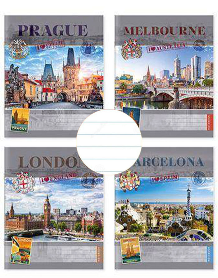 Caiet A5 96file  linie orasele lumii