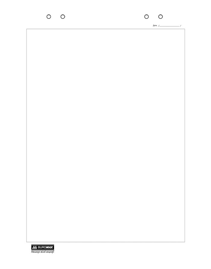 Bloc hirtie p/u flipchart  BUROMAX    ambalaj individual polietilen  10file