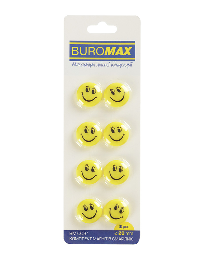Magneți Buromax Smile 8 bucăți  20 mm