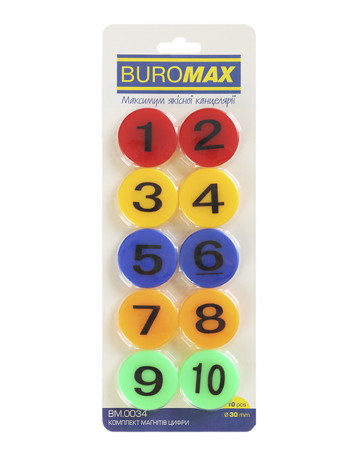 Magneți Buromax Cifre 10 bucăți  30 mm