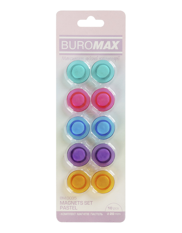 Magneți Buromax Pastel 10 bucăți  20 mm