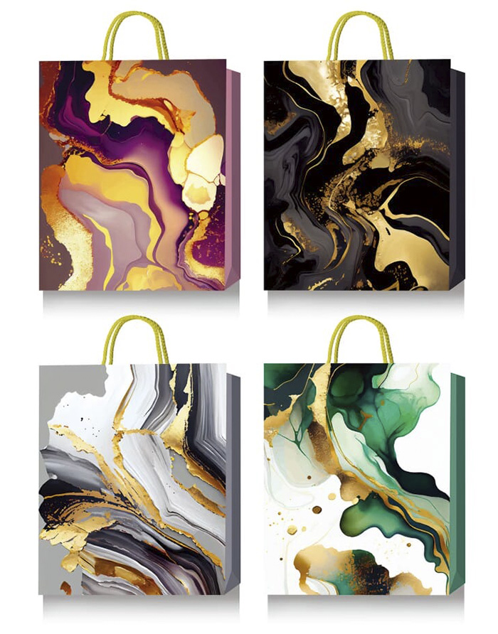 Pungă cadou din hârtie Buromax Art Deco M (26x32x10 cm)