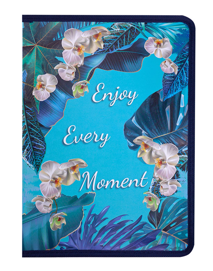 Mapa cu fermoar  A4  EXOTIC   albastru