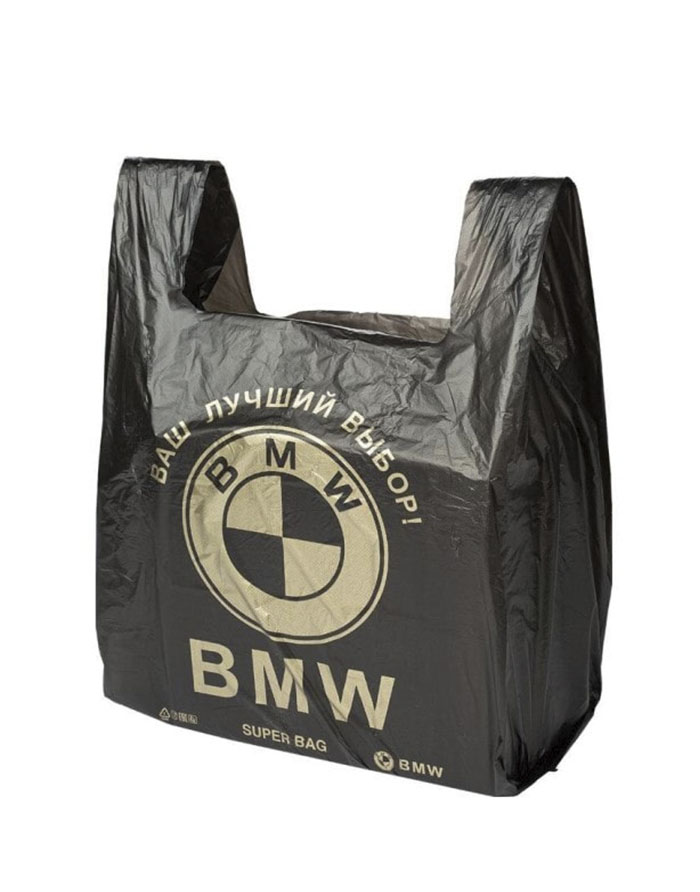 Pungi oxo-biodegradabile 42x65 BMW argintiu (50buc/set)