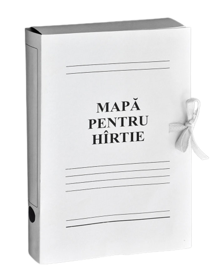 Mapa din carton cu legaturi BV Premium  alba  300g/m2