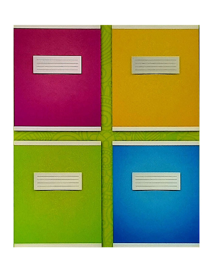 Caiet A5 12file  patratele colorate