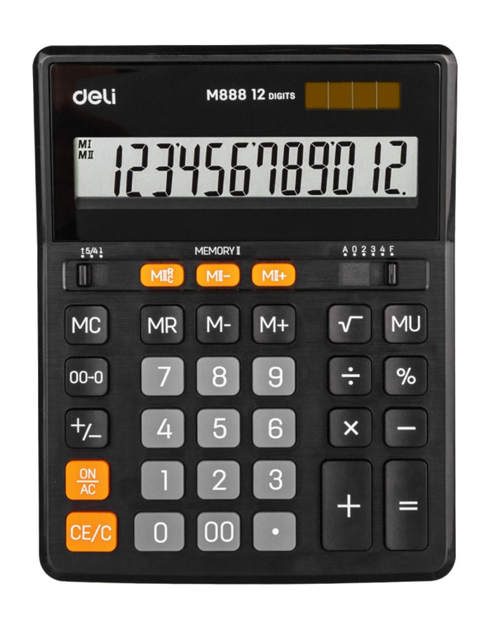 Calculator DELI M888  12 digits  negru